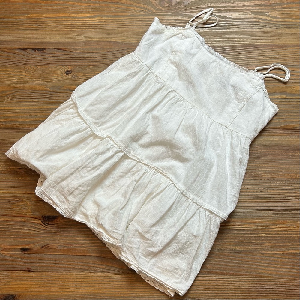 Kendall & Kylie White Cotton Mini Dress